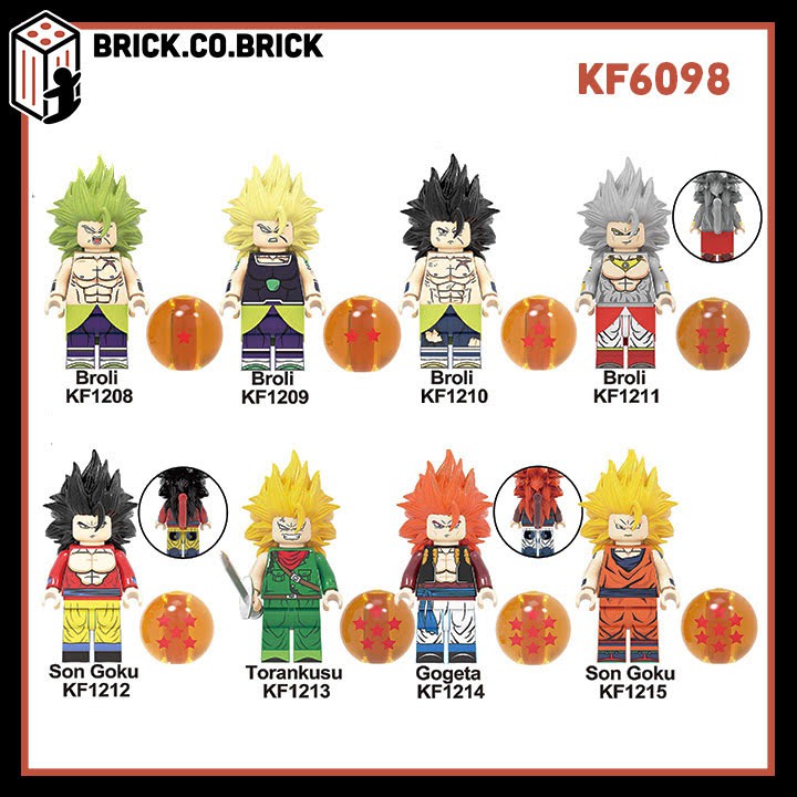 KF6098 (CÓ SẴN) - Đồ chơi lắp ráp minifigures và lego nhân vật phim truyện Bảy viên ngọc rồng Dragon Ball có sẵn đủ bộ.