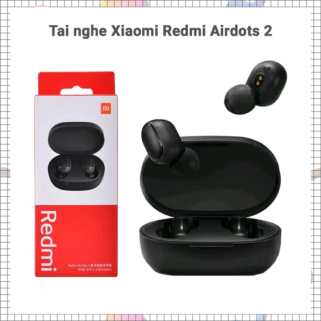 Tai nghe redmi airdots 2 tai nghe bluetooth xiaomi chính hãng giá rẻ Pin 12 tiếng TWS