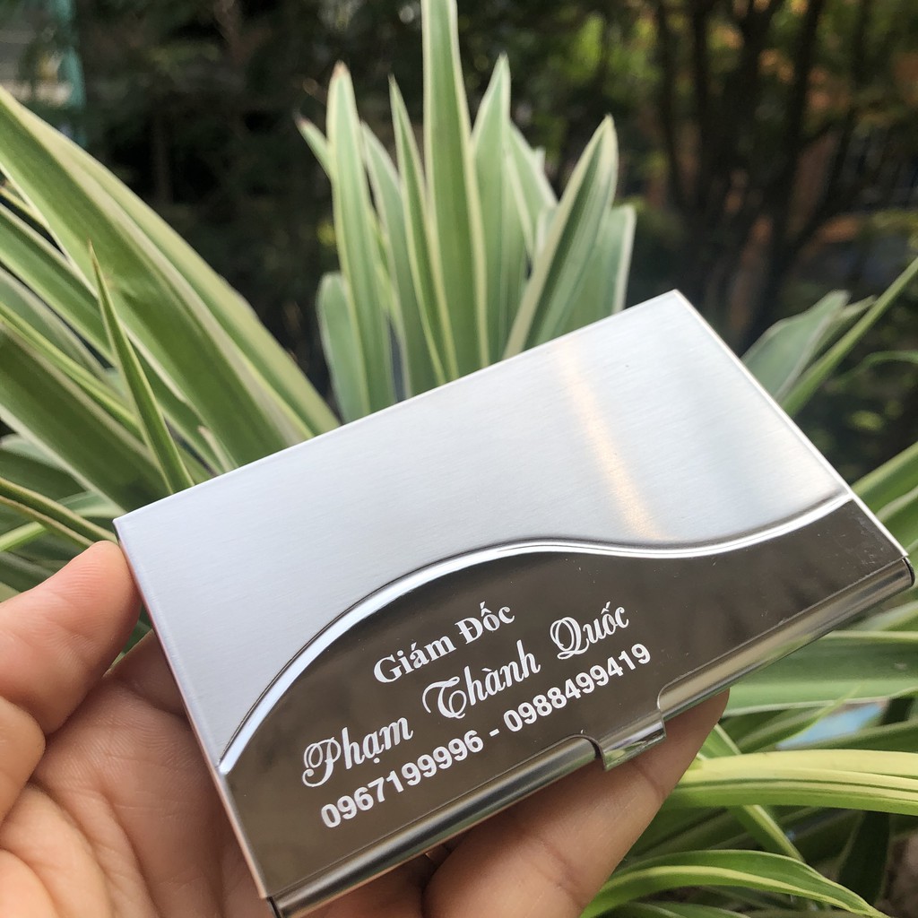 Ví đựng danh thiếp thép 304, hộp đựng ATM name card bằng thép không rỉ