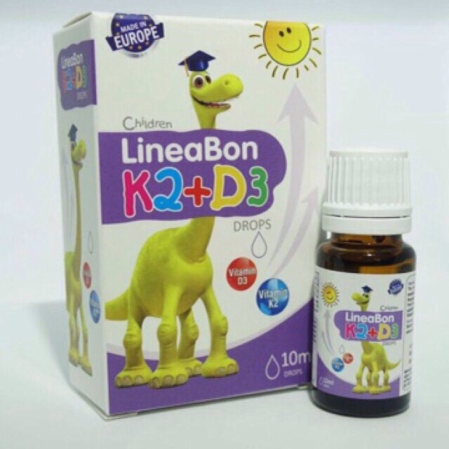 Lineabon K2+D3 - Tăng chiều cao cho trẻ sơ sinh, Lọ 10ml ✅(Hàng Chính Hãng)