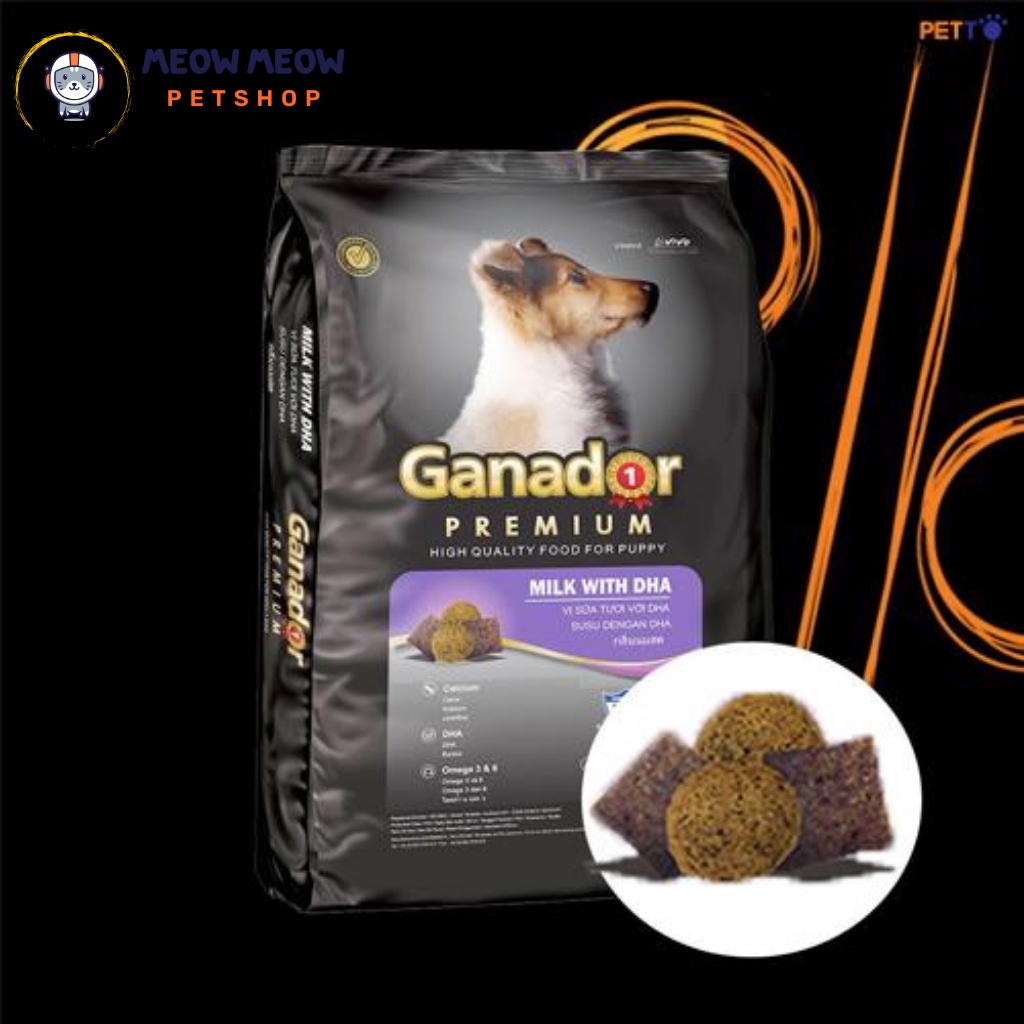 Hạt Ganador Puppy sữa DHA | Túi 3KG | Thức ăn cho chó.