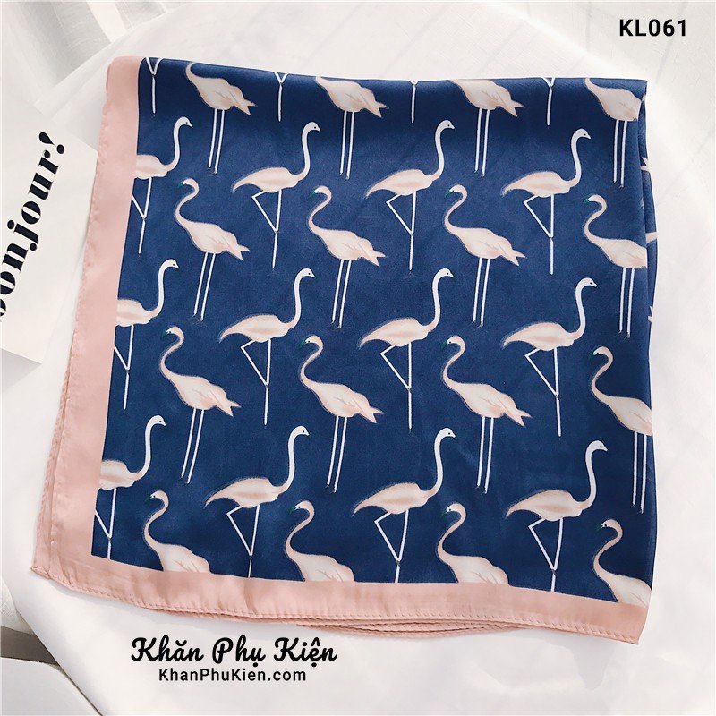 Khăn bandana quấn làm áo Blackpink cao cấp 70 70x70cm turban lụa vuông quàng cổ quấn tóc nữ đẹp