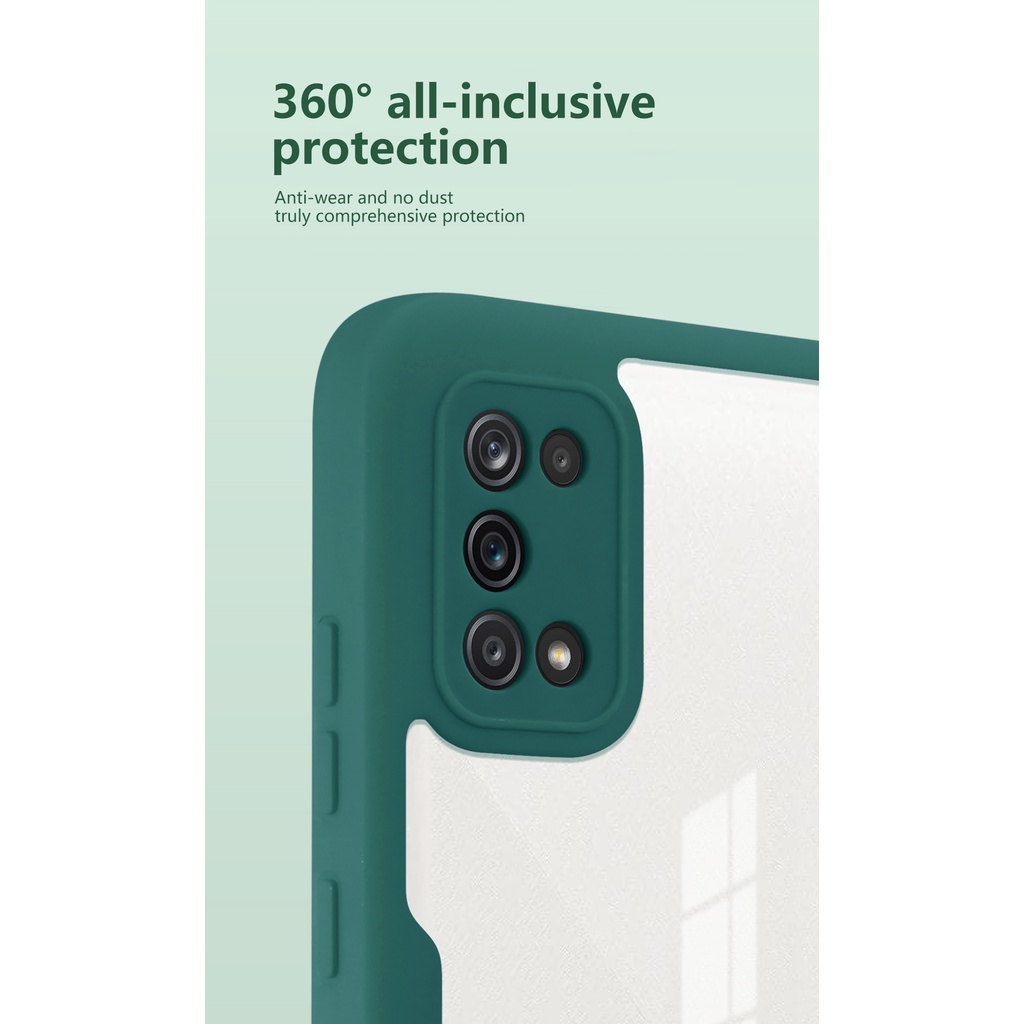 Ốp điện thoại acrylic bảo vệ 360 độ chống sốc cho Samsung Galaxy A02S A03S A12 A32 A72 A52 A22 A02 A21S M12 M02S 4g 5g