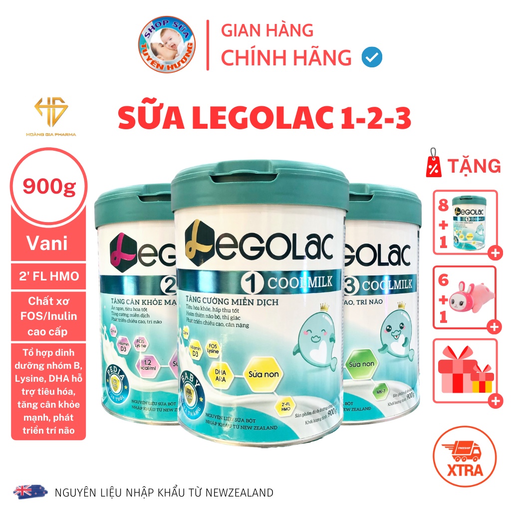 Sữa Legolac CoolMilk số 1,2,3 hộp 900G - 400G Chính hãng
