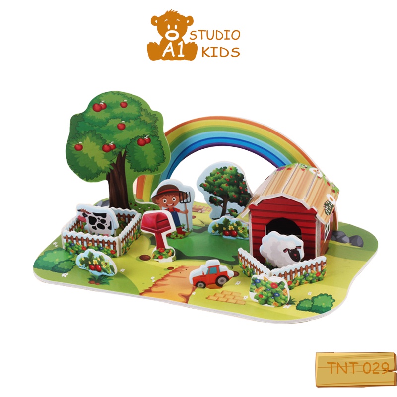 Đồ chơi cho bé - ghép hình 3D sáng tạo, phát triển trí tuệ hình ảnh sống động phong phú
