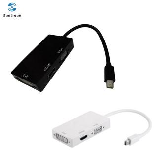 Cáp Chuyển Đổi 3 Trong 1 Mini Display Port Sang Dvi Vga Hdmi Tv Cho Apple Imac Macbook Surface Pro 3 / 4