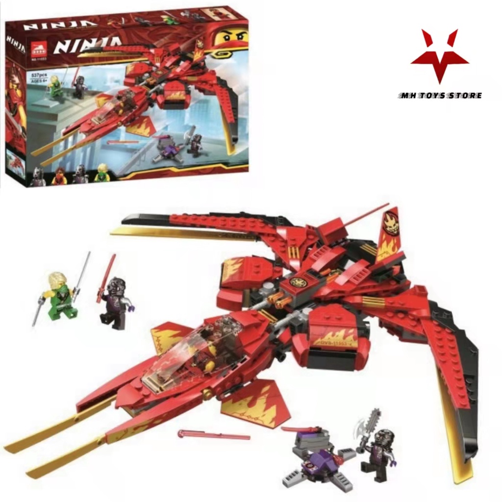 Đồ chơi lego xếp hình lắp ráp ninja 11553 - 537chi tiết - chiến đấu cơ của kai