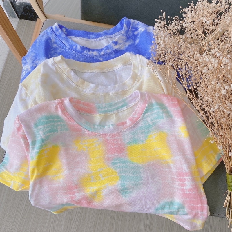 ÁO CROPTOP LOANG MÀU CỔ TRÒN