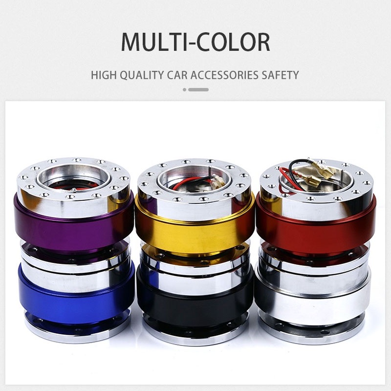 Bộ Chuyển Đổi Vô Lăng Xe Hơi Phát Hành Nhanh Chóng Đế Vô Lăng Xe Hơi Bằng Hợp Kim Nhôm Tháo Lắp Nhanh Tiện Dụng Phụ tùng thay thế trang trí Phụ kiện nội thất ô tô