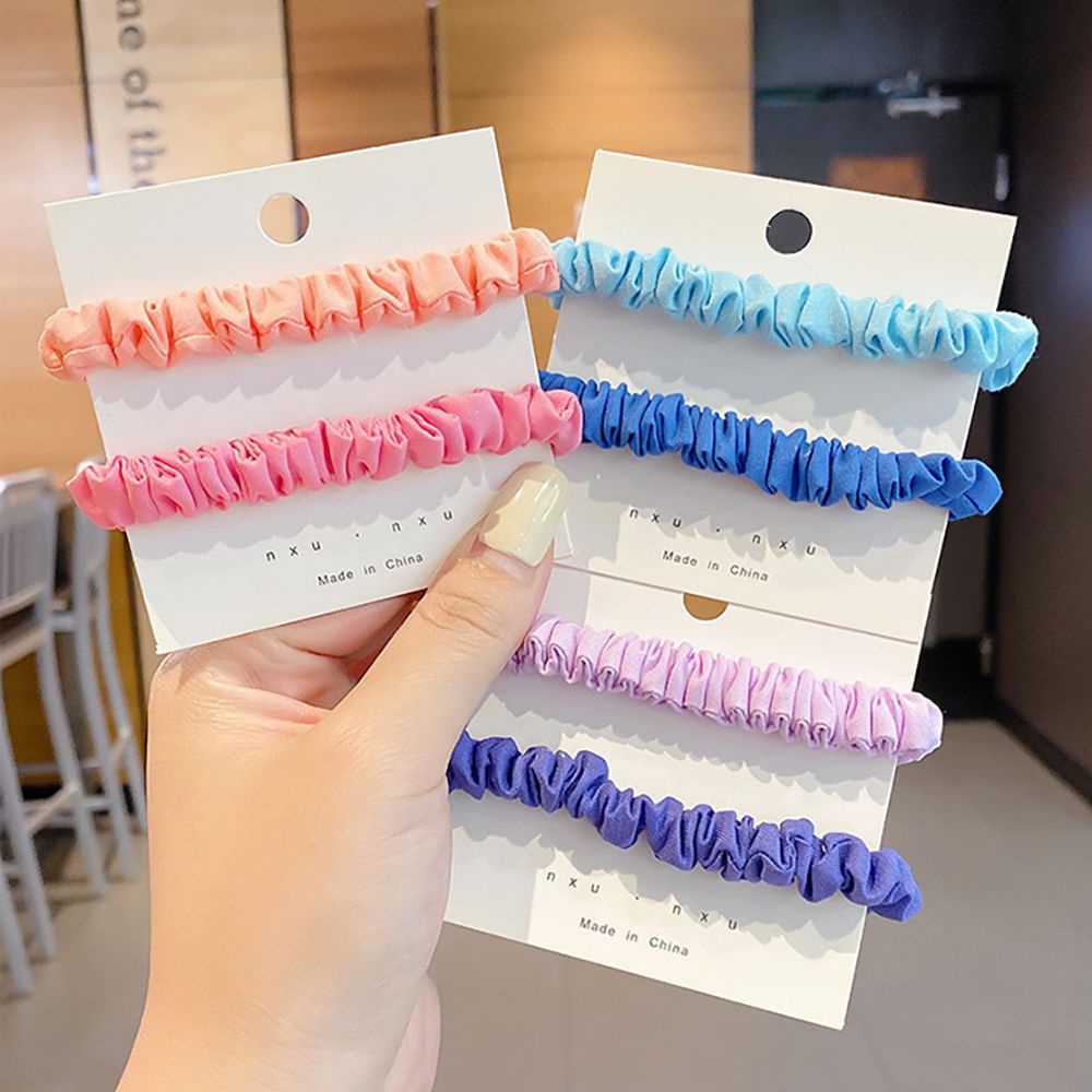 Dây Buộc Tóc Vải Co Giãn Màu Kẹo Hình Mặt Cười Dễ Thương Phong Cách Hàn Quốc Cho Nữ