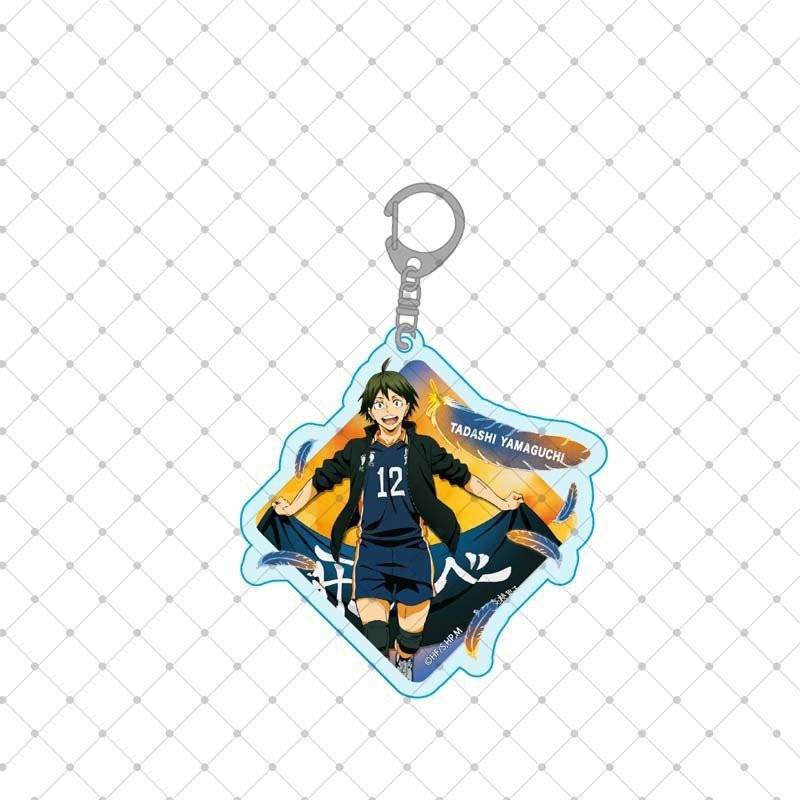 ( Mica trong acrylic ) Móc khóa in hình HAIKYUU!! VUA BÓNG CHUYỀN ver HÌNH THOI anime chibi xinh xắn độc đáo