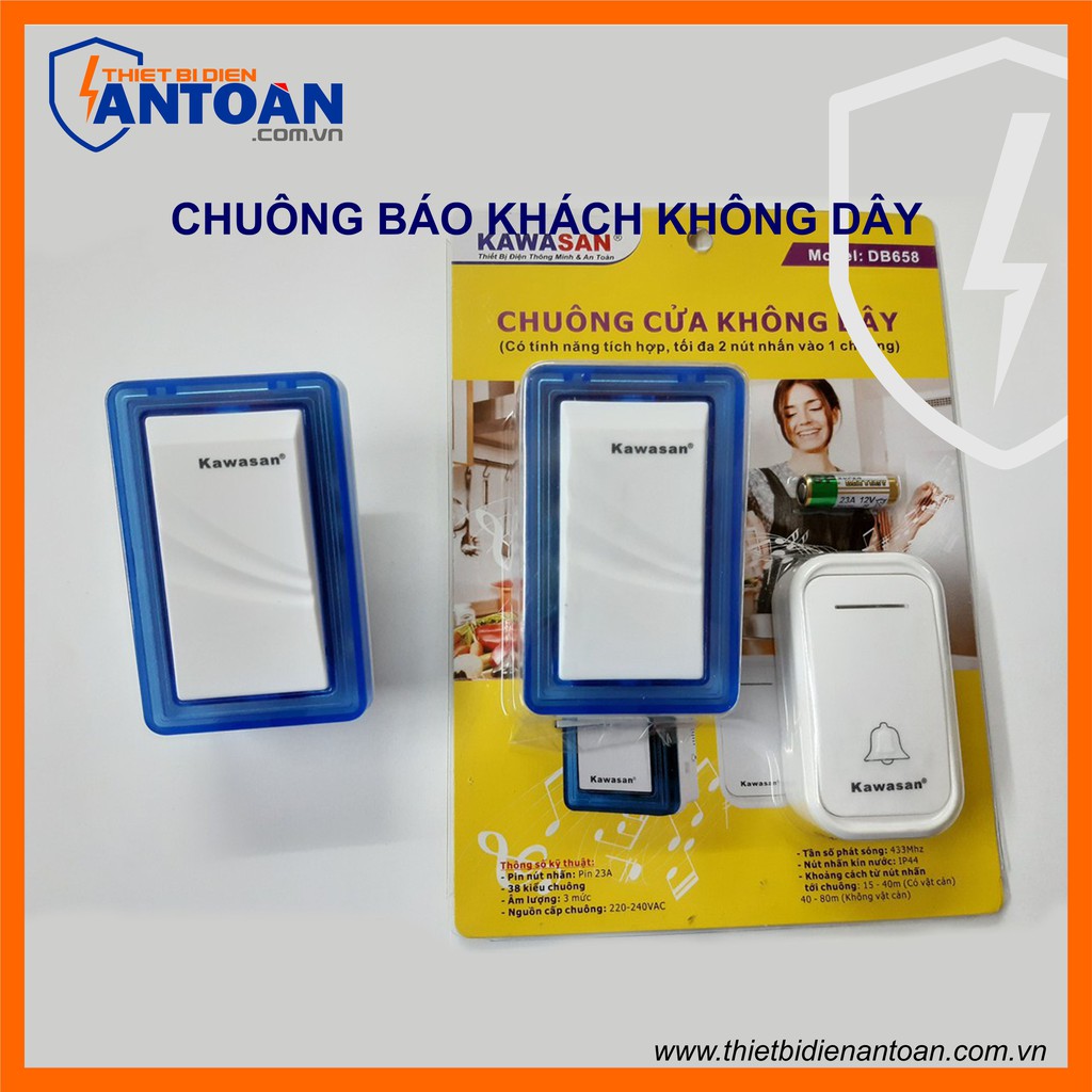 CHUÔNG CỬA KHÔNG DÂY KAWASAN KW-DB658