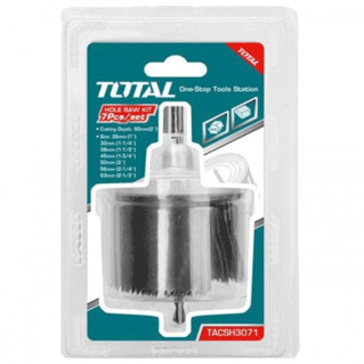 Bộ Mũi Khoét Lỗ Gỗ 7 Chi Tiết Total TACSH3071