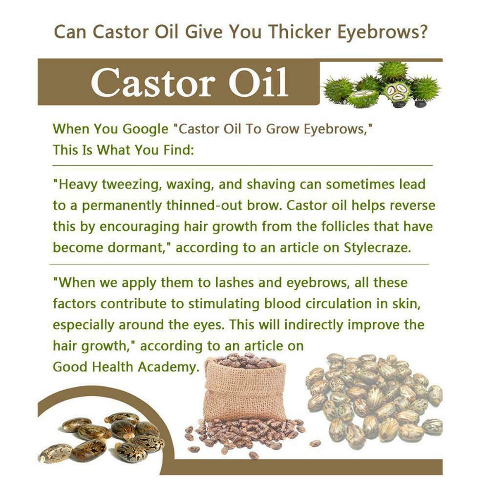 [Hàng mới về] Dầu thầu dầu hữu cơ 100% kích thích mọc lông mi / lông mày kèm cọ J0X0