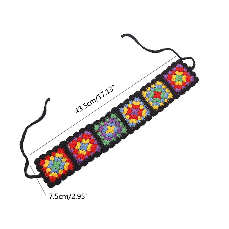 Khăn Choàng Cổ Dệt Kim In Hoa Kiểu Retro Dễ Thương