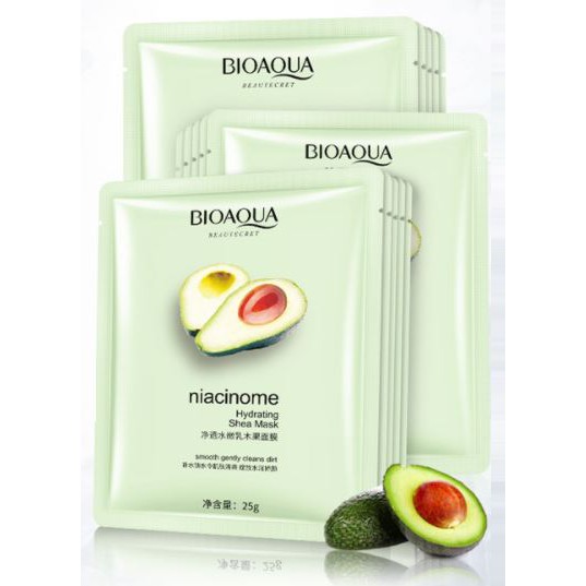 Mặt nạ quả bơ  Bioaqua cấp ẩm mờ thâm dưỡng da mềm mịn cải thiện làn da khoẻ mạnh