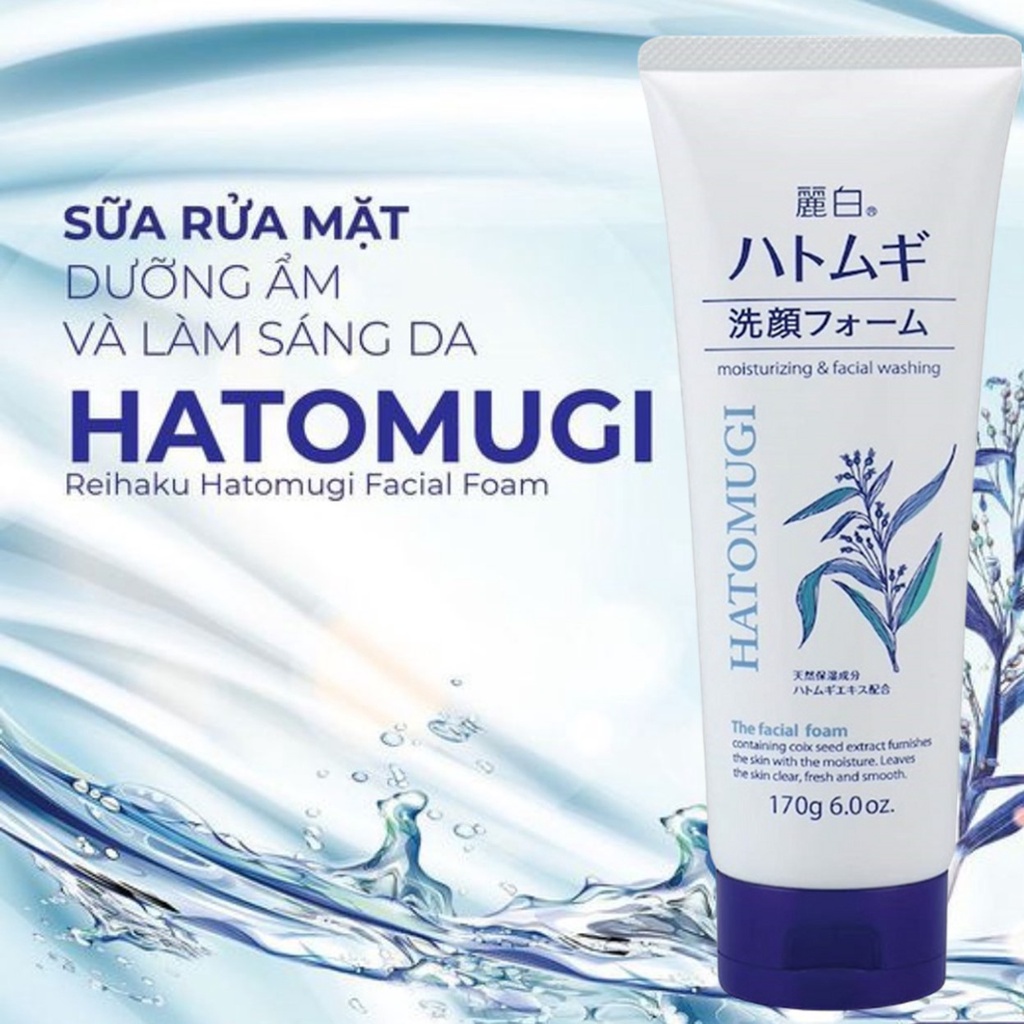 Sữa Rửa Mặt Trắng Da, Ngừa Mụn Hạt Ý Dĩ Hatomugi Foam