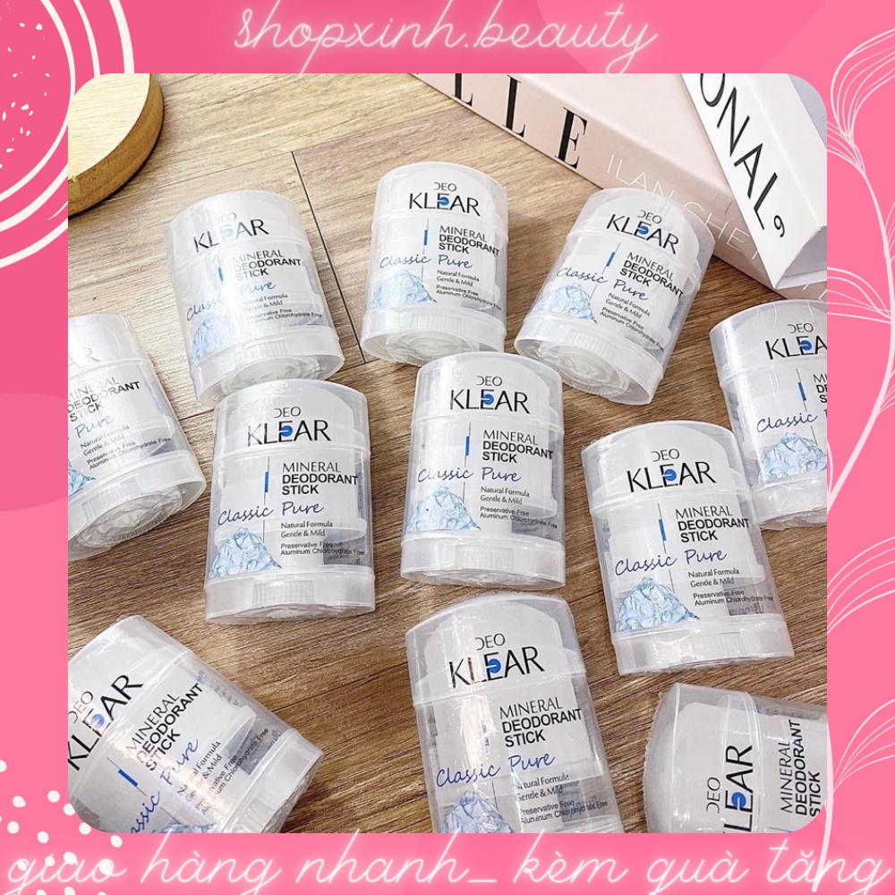 Lăn Đá Khoáng Khử Mùi DEO KLEAR Thái Lan 70g