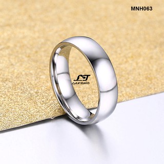 Nhẫn nam trơn bóng bo tròn 5li Không đen không gỉ sét MNH063