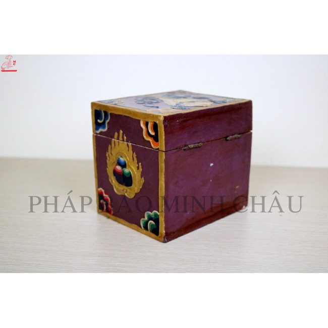 HỘP ĐỰNG ĐỒ GỖ NEPAL (15x12x14) (HỘP ĐỰNG PHÁP KHÍ, THUỐC PHÁP, KINH SÁCH,...)