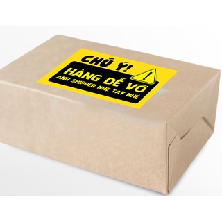 Combo 100 Tem nhãn/ sticker dán hàng dễ vỡ, tem chú ý hàng dễ bể