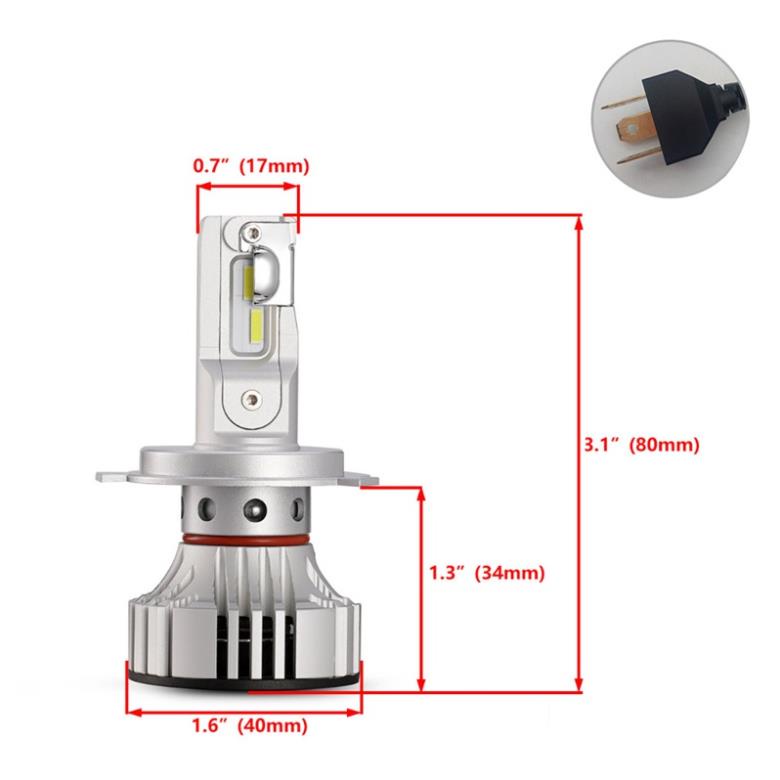 Đèn Pha Led Tự Động F2 72w 12000lm 6500k