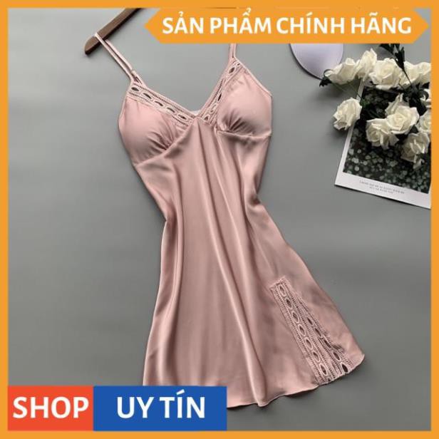 Đầm ngủ lụa satin cao cấp V29