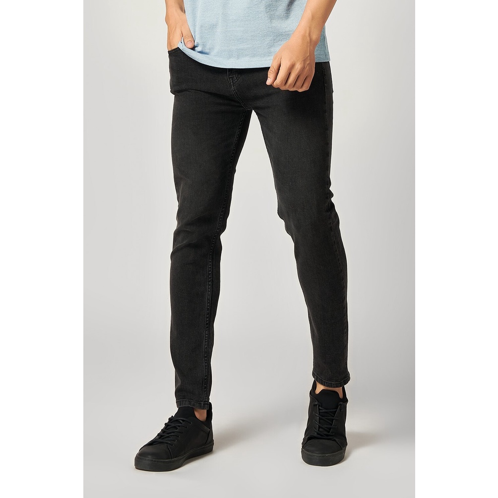 |Hẻm Store| Quần jean nam, quần bò nam Satoshi SAQJ45 dáng ôm chất Jean màu đen trơn, chất jean co giãn dày dăn | BigBuy360 - bigbuy360.vn