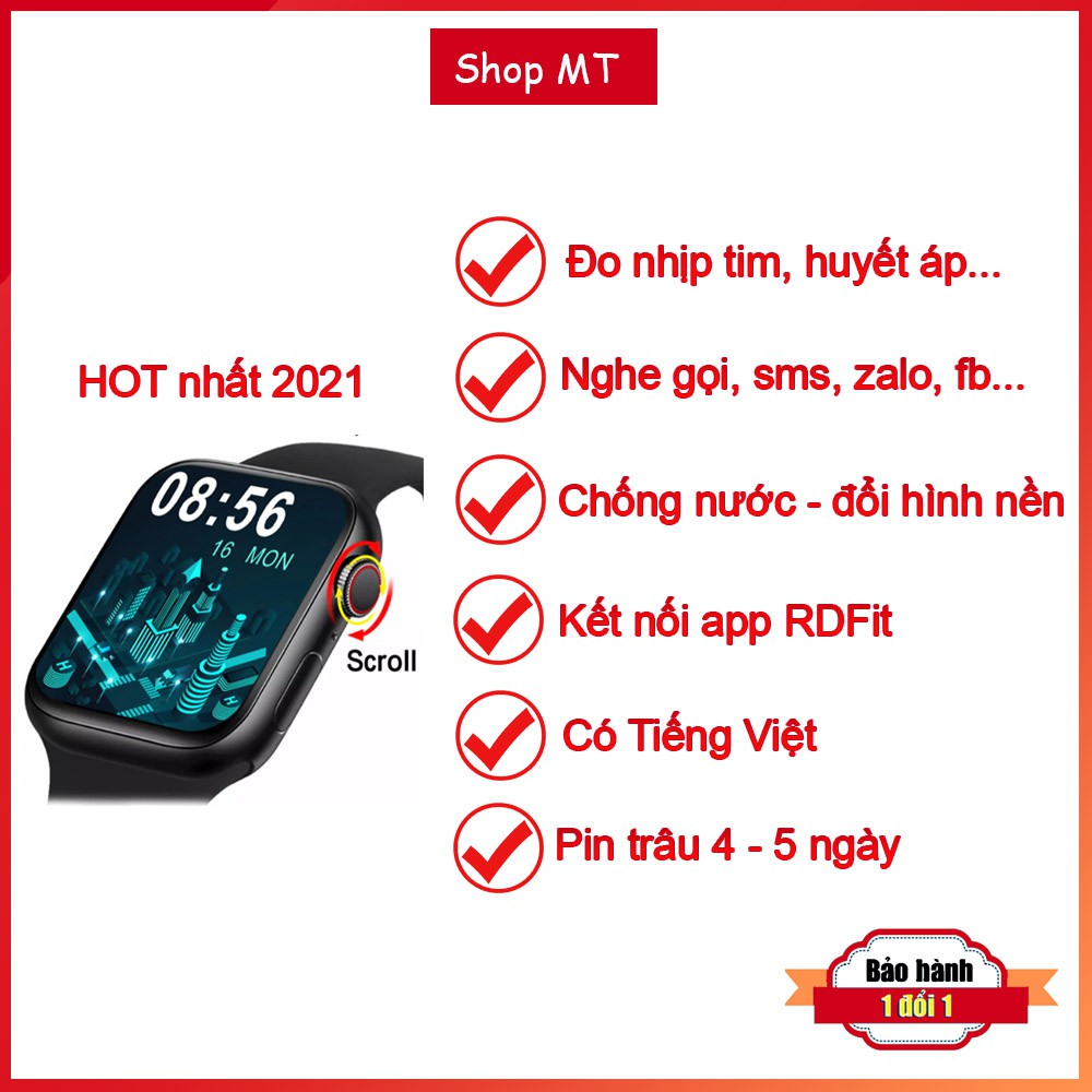 [HOT NHẤT 2021] Đồng Hồ Thông Minh HW22 Pro Nghe Gọi, kết nối app, đổi hình nền, chống nước BH đổi mới