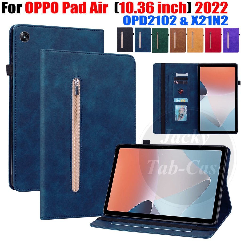 Ốp Máy Tính Bảng Da Ví Lật Có Dây Kéo Chất Lượng Cao Cho OPPO Pad Air (2022) 10.36 "OPD2102 X21N2