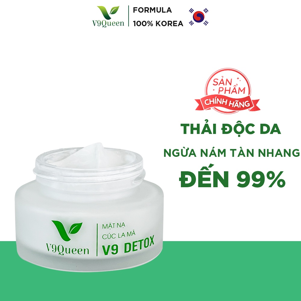 Mặt nạ thải độc, thải chì cho da mặt, mờ thâm nám tàn nhang dưỡng trắng da ngăn ngừa mụn