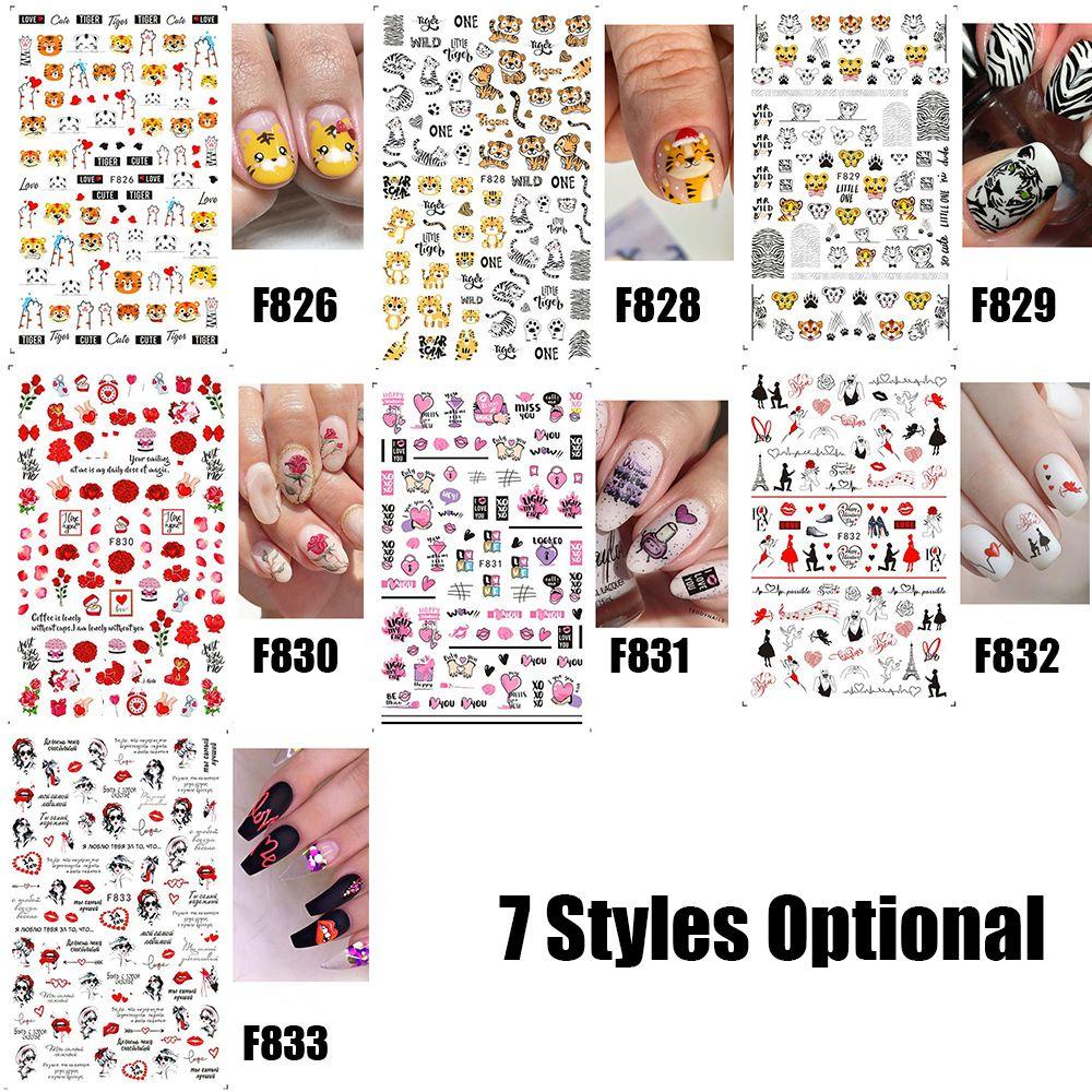 .Miếng Dán Trang Trí Móng Tay Mừng Năm Mới Xinh Xắn Đáng Yêu