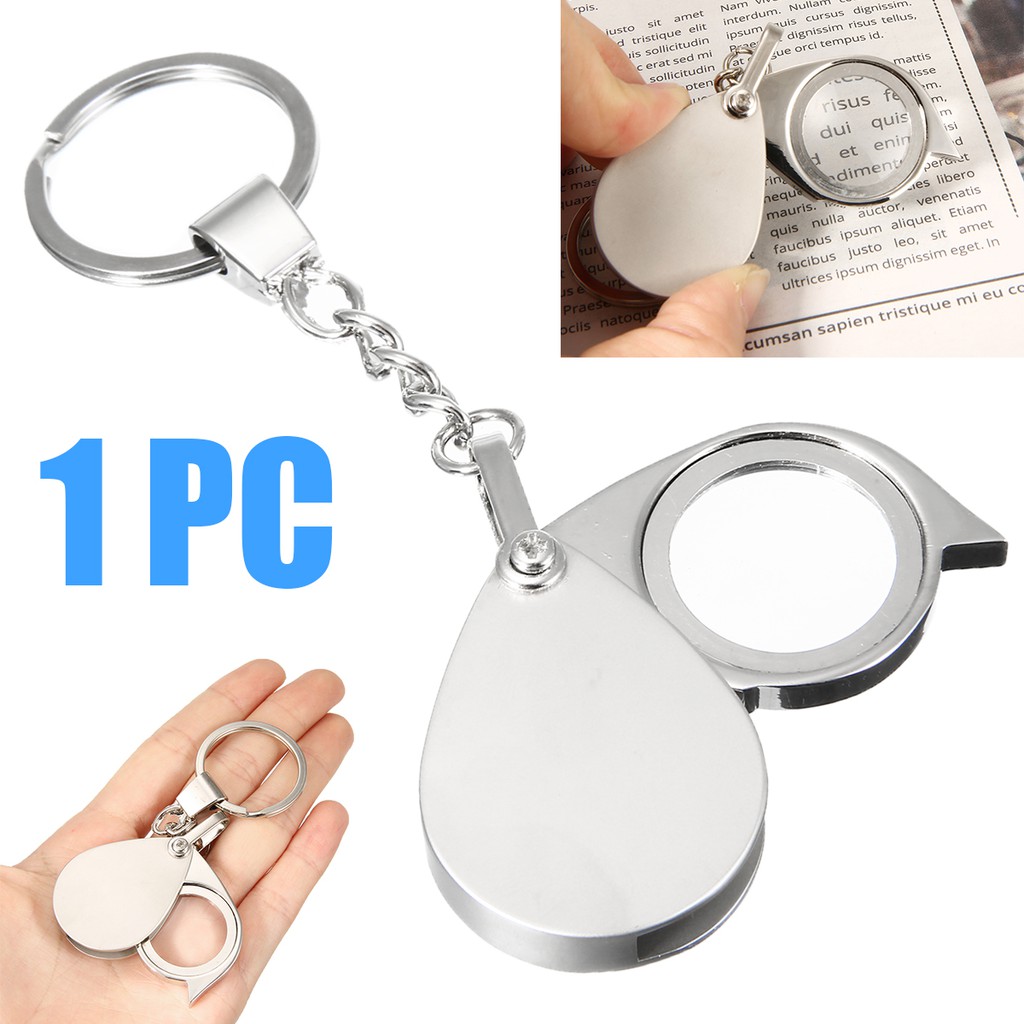 Kính lúp 8X xếp có móc khoá xem trang sức