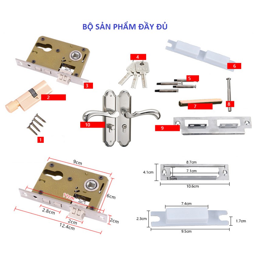 Khóa cửa tay gạt Inox 304 RC-8653