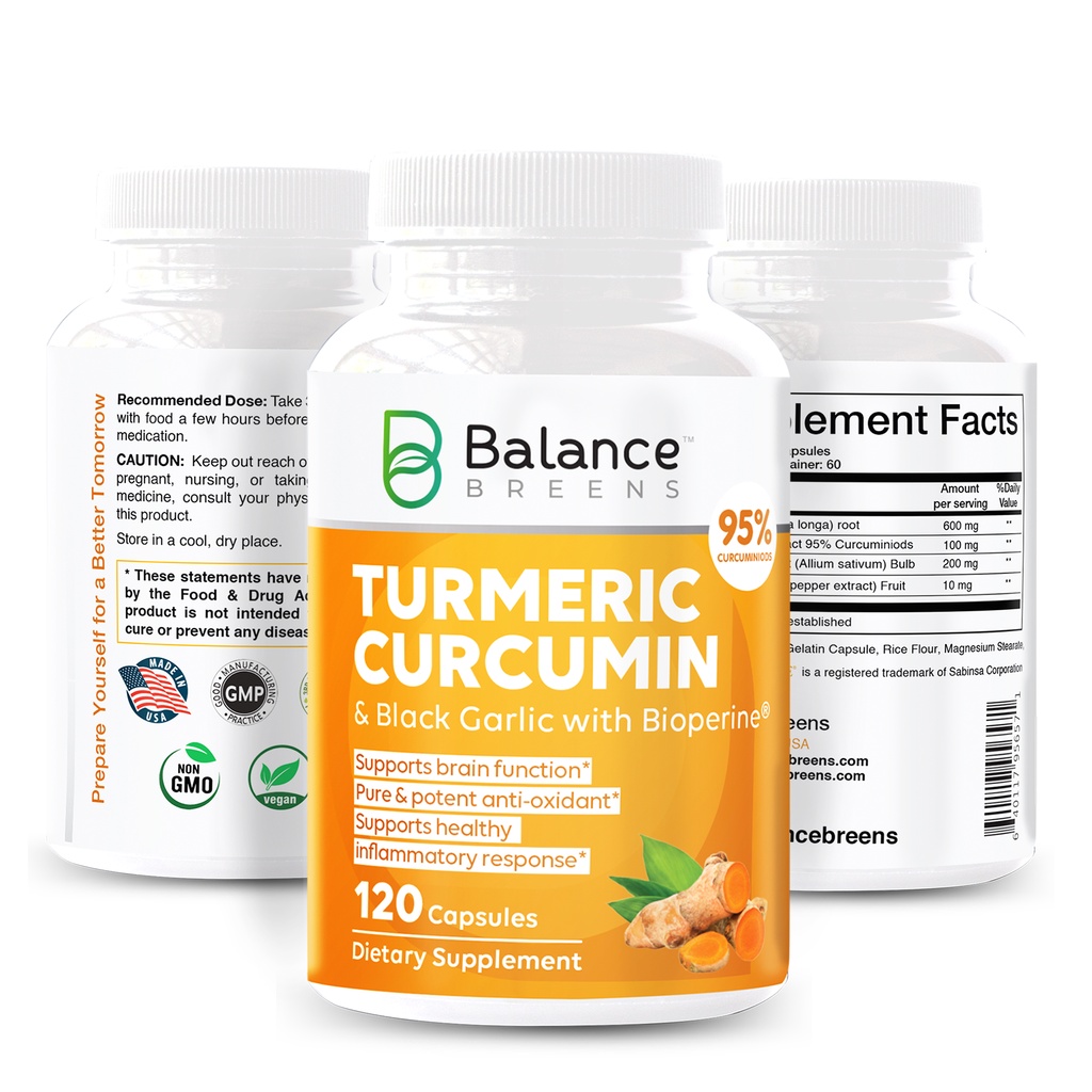 Organic Vitamin Turmeric Curcumin - 120 viên Mỹ - Nano nghệ hỗ trợ viêm loét dạ dày, bổ xương khớp