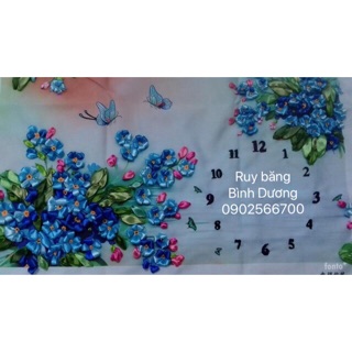 Tranh thêu ruy băng 85x55cm
