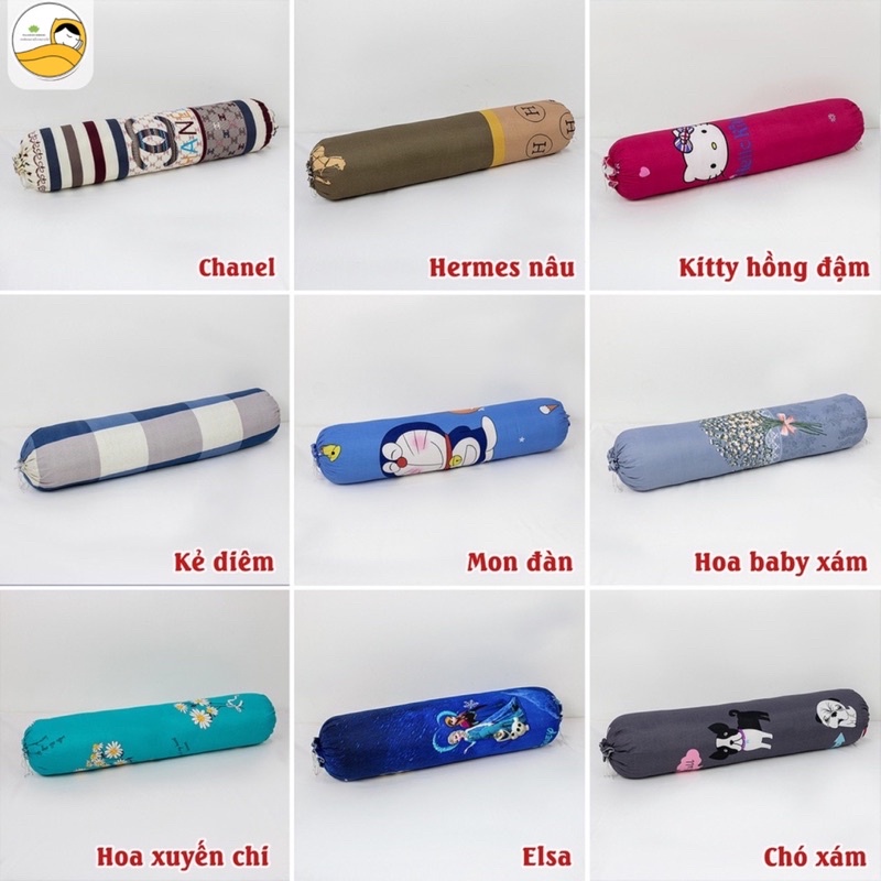 Vỏ Gối Ôm Cotton Poly ,Vỏ Gối 35*100cm Nhiều Mẫu ( Được Chọn Màu )