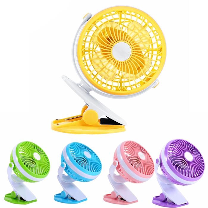 Quạt Sạc Kẹp Bàn Xoay 360 Độ- pin sạc, 3 cấp độ (Giao Màu Ngẫu Nhiên) | BigBuy360 - bigbuy360.vn