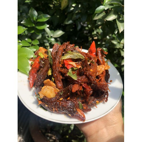 300gr khô bò Hồng Ngự đập lá chanh tỏi ớt cay cay