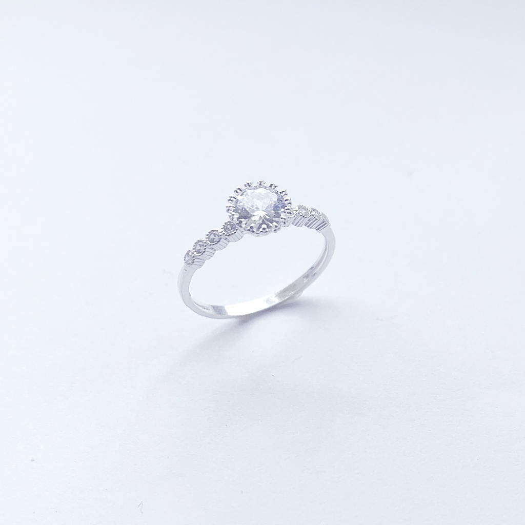 Nhẫn nữ bạc nguyên chất đính 2 hàng đá pha lê SUN557 Lavesta