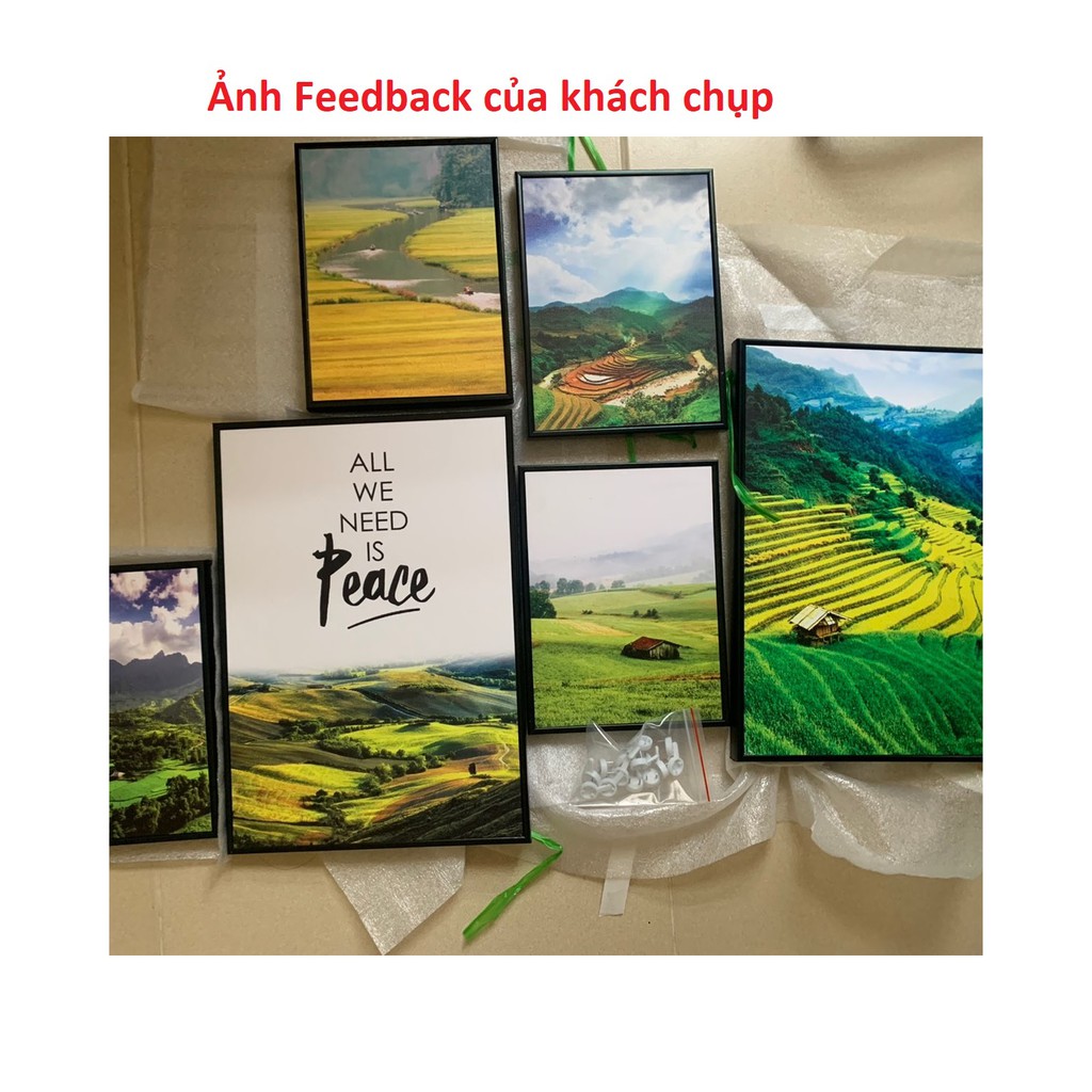 Tranh Treo Tường Canvas, Decor Phòng ngủ ⚡FREE SHIP⚡ Bộ 6 tranh giá rẻ, khung nổi, full hơn 20 mẫu