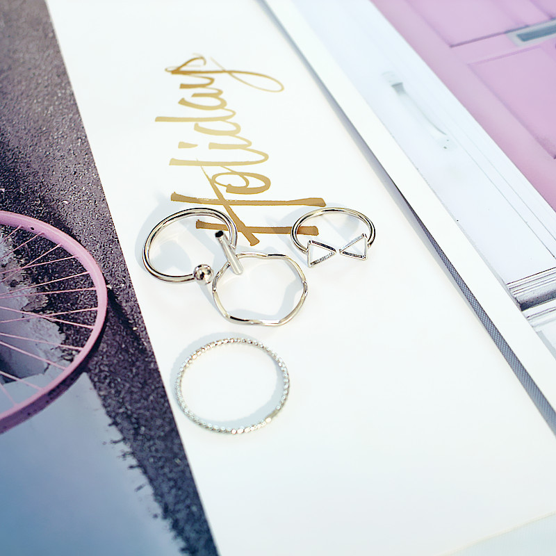 Nhẫn Đeo Tay Kim Loại Phong Cách Hàn Quốc Xinh Xắn Cho Nữ