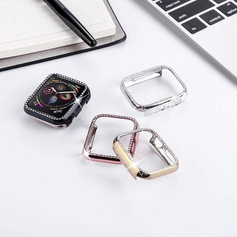 [FULL BOX] Ốp Viền Đính Đá cho Apple Watch series 7/6/5/4/3/2/1