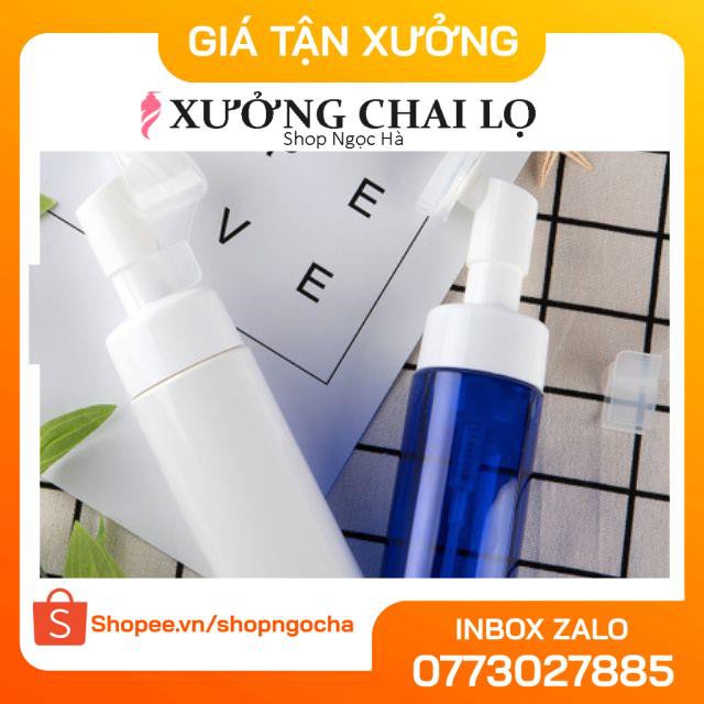 Chai Chiết Mĩ Phẩm ❤ GIÁ RẺ NHẤT ❤ Chai Tạo Bọt Đầu Cọ Mát Xa Silicon 100ml,150ml đựng sữa rửa mặt, phụ kiện du lịch