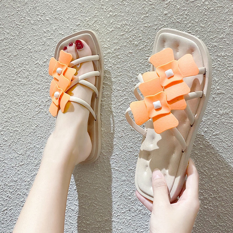 Dép Sandal Đế Bằng Thời Trang Mùa Hè Hàn Quốc 2022 Cho Nữ