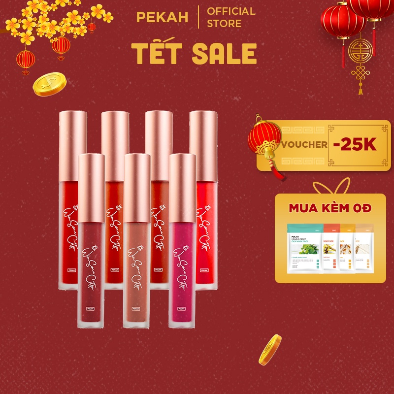 Son Kem Lì Mịn Như Nhung Lâu Trôi PEKAH Winsome Cotton Tint 4.5g
