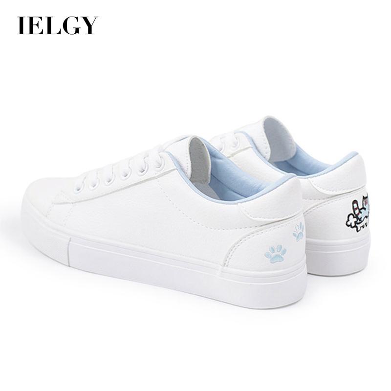 Giày thể thao IELGY đế bằng mũi tròn chống trượt dễ thương