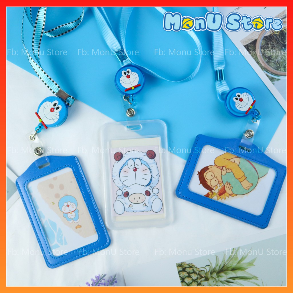 Dây đeo và bảng tên thẻ học sinh, sinh viên, nhân viên hình DORAEMON DOREMON dễ thương cute