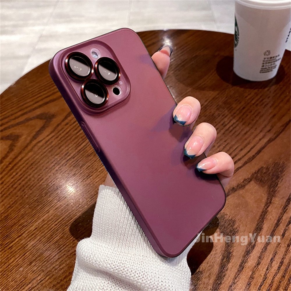 Ốp Điện Thoại Mặt Kính Siêu Mỏng Trong Suốt Kèm Móc Xỏ Ngón Kim Loại Sang Trọng Cho iPhone 14 Plus 13 12 11 Pro MAX X XS MAX XR