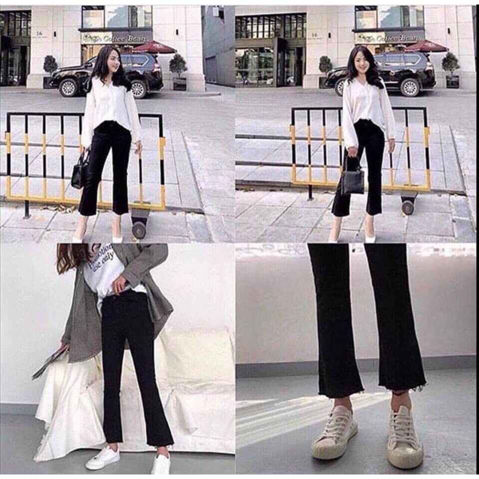 Quần jeans Đen Loe mã 600-707 (kèm ảnh thật,video) | BigBuy360 - bigbuy360.vn